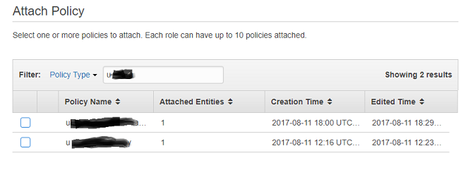 Attach Policy