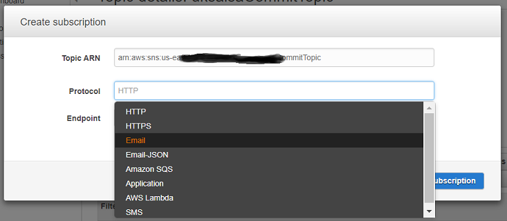Select E-mail Option