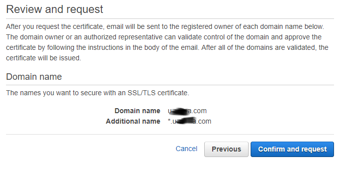 Confirm the request