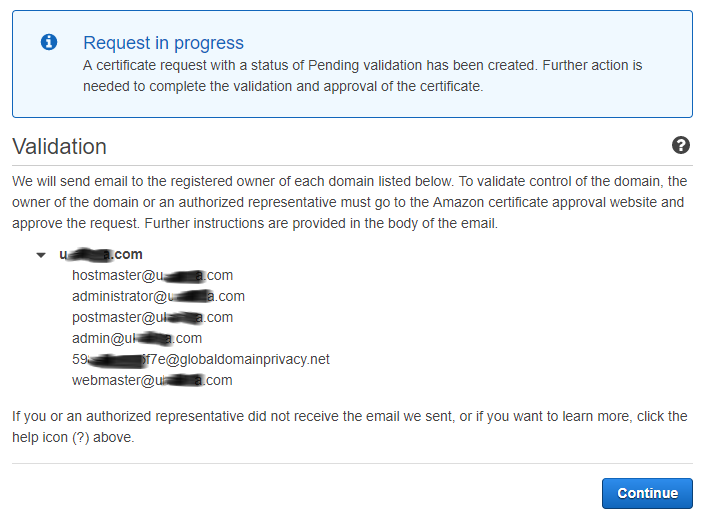 Validate the certificates