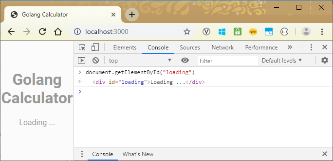 document.getElementById(“loading”)