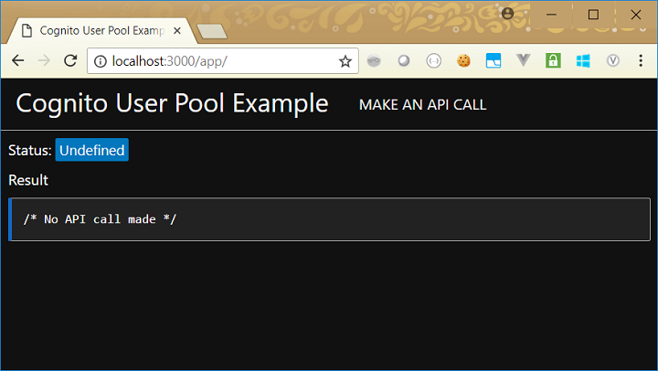 Initial web page