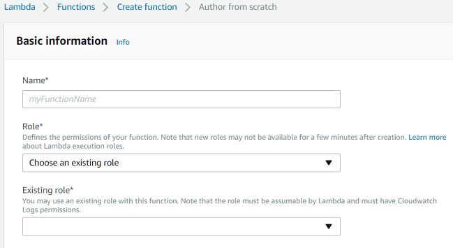 Create lambda