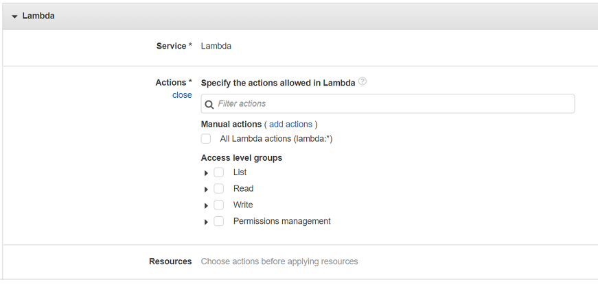 AWS Policy Editor