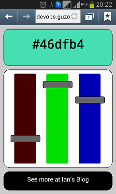 Sliders App on Phone